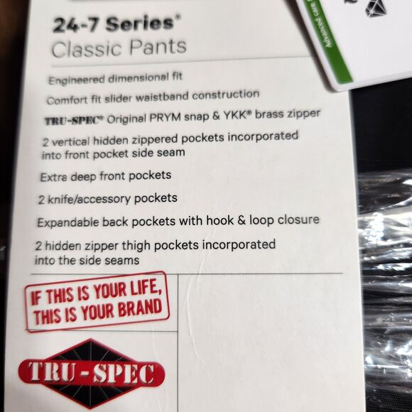 Tru-Spec Tactically Inspired Pants (40-32) Blk NWT - Picture 8 of 8